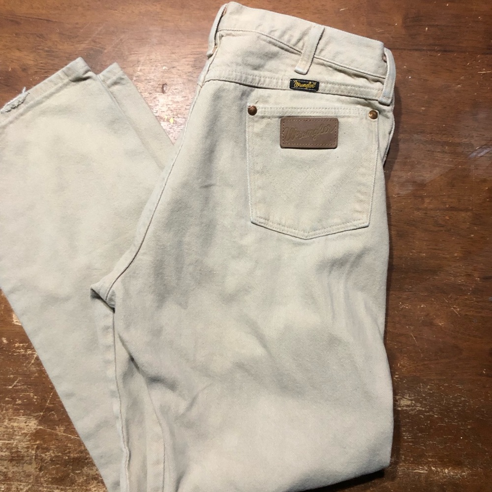 Vintage wrangler jeans beige/cream size 35x32